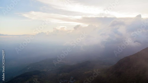 natural landscape in the mountains Sri lanka timelapse photo