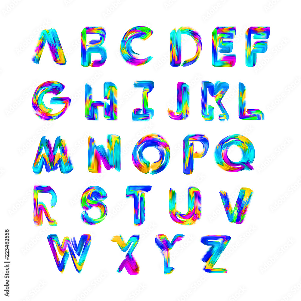 Colorful Brush Font Colorful Brush Font