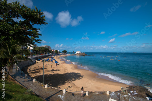 Fototapeta Naklejka Na Ścianę i Meble -  Salvador Bahia - Famous beach of Porto da Barra