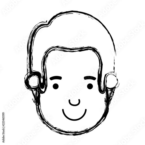 young man head avatar character