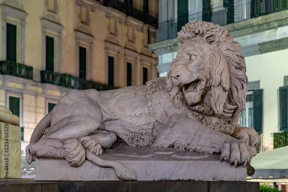 Lion of the Fountain of Monteoliveto, Naples, Italy