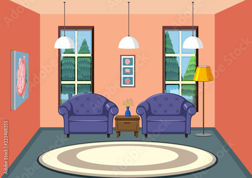 Interior of living room design