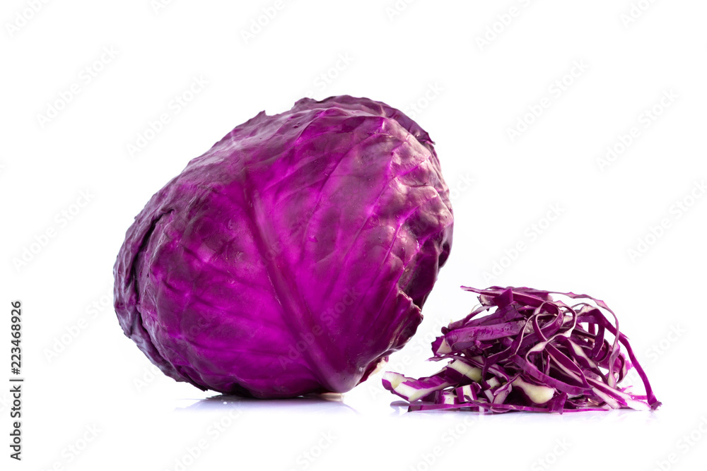 fresh red cabbages isolated on white background fresh red cabbages isolated on white background