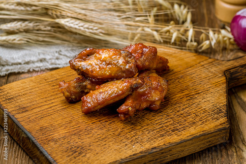 chicken wings in barbecue sauce