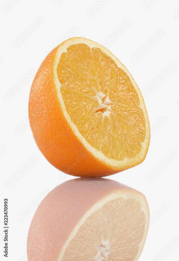 Fototapeta premium the cut surface of an orange