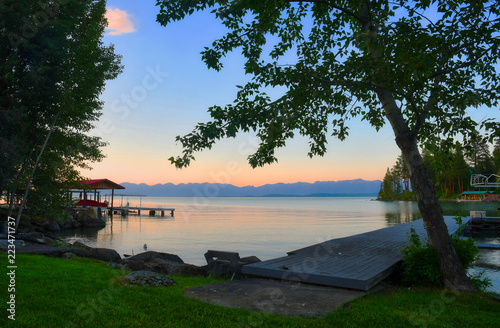 Flathead Lake Sunset photo