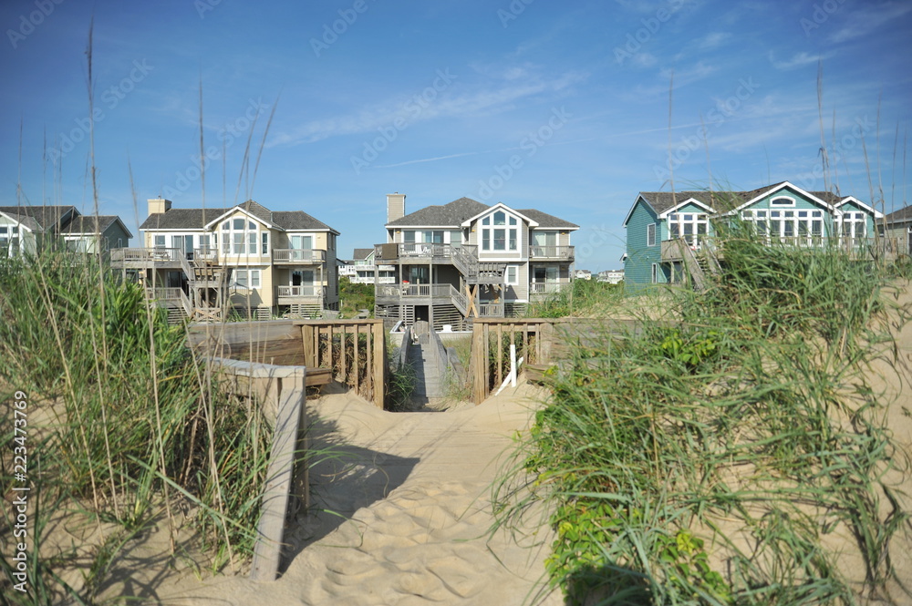 A look at some beach houses from the beach