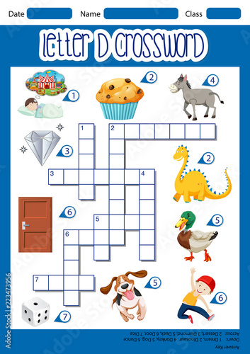 Letter D crossword template