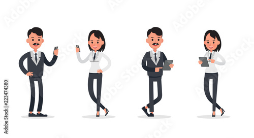 business people poses action character vector design no12 © yindee