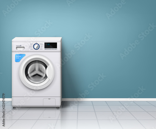 Realistic Washing Machine Background