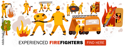 Experienced Fire Fighters Header Illustration