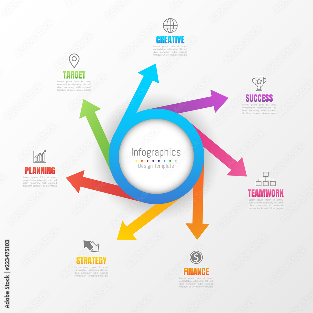Infographic design elements for your business data with 7 options ...