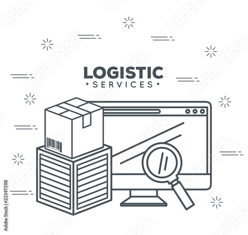 logistic services with computer