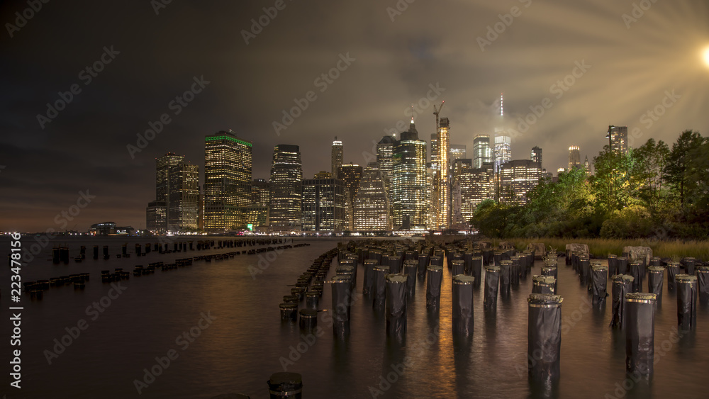 Skyline Manhattan at night special edited