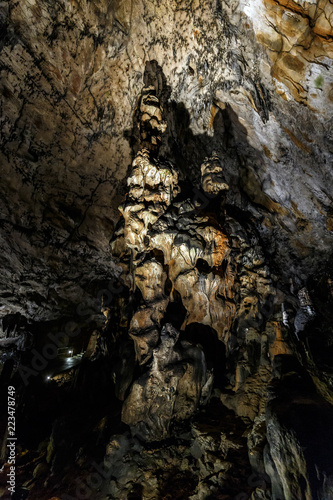 Dripstone column  stalagmite