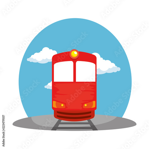 train transport on the rail