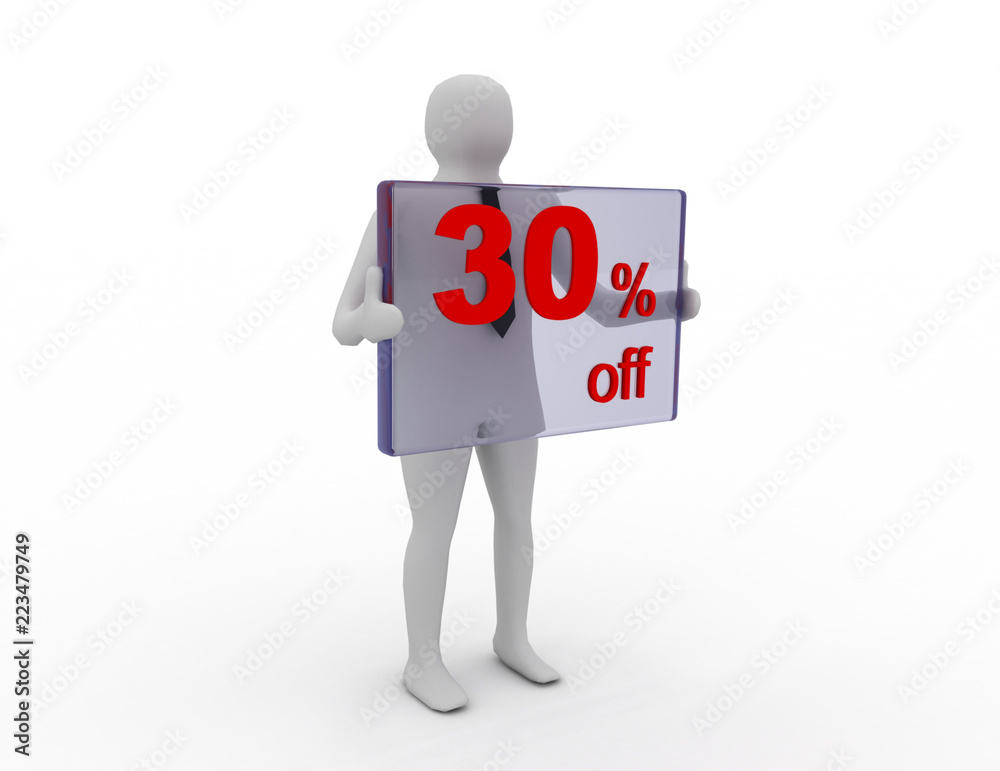 Seasonal sales 30 pecent off for shopping discount