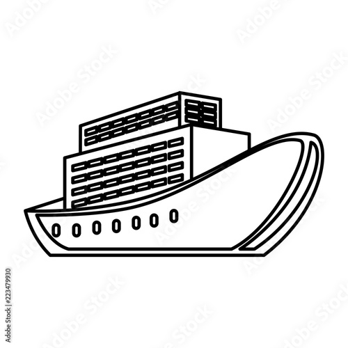 cruice ship isolated icon