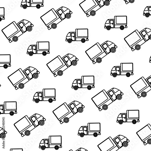 delivery service trucks pattern background