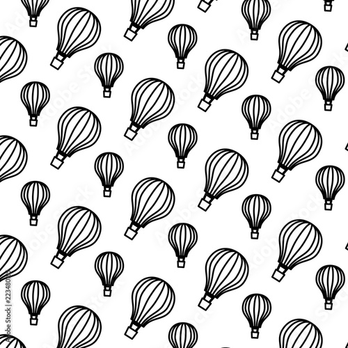 balloons air hot flying pattern background © Gstudio