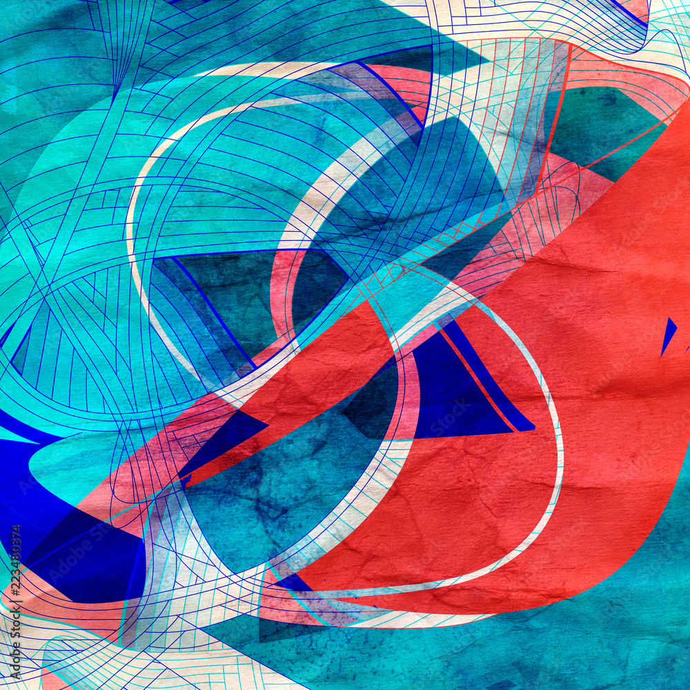 Fototapeta premium Graphic abstract light waves