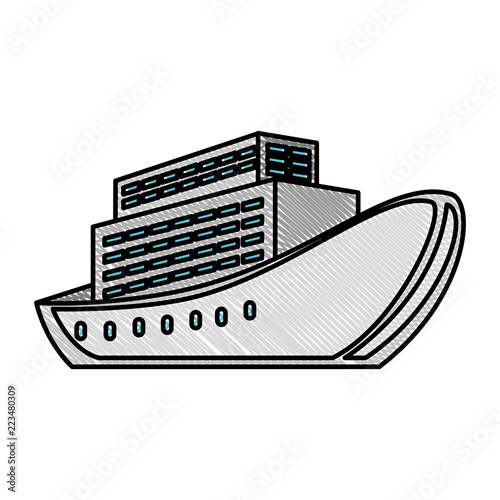 cruice ship isolated icon