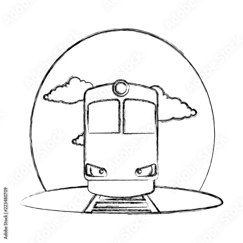 train transport on the rail