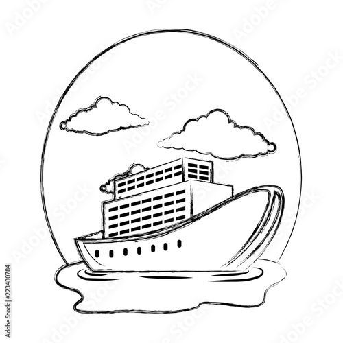 cruice ship on the sea