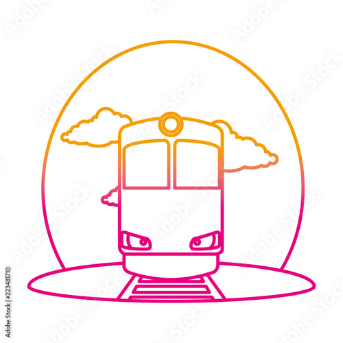 train transport on the rail