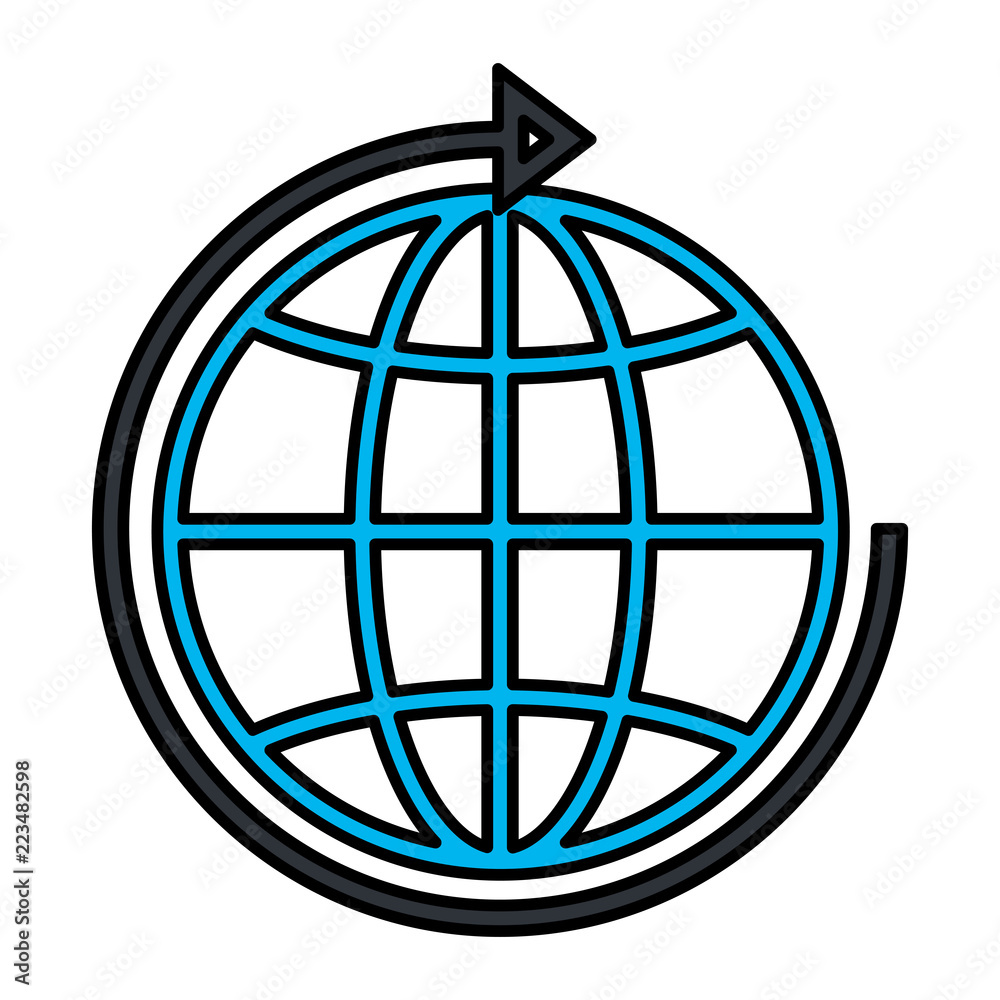 sphere planet with arrow around sphere planet with arrow around