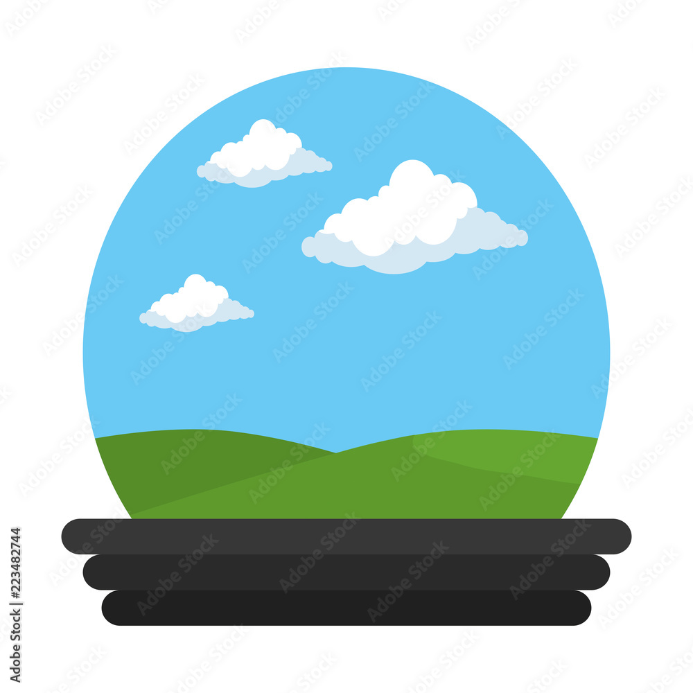 Fototapeta premium urban road day scenery icon