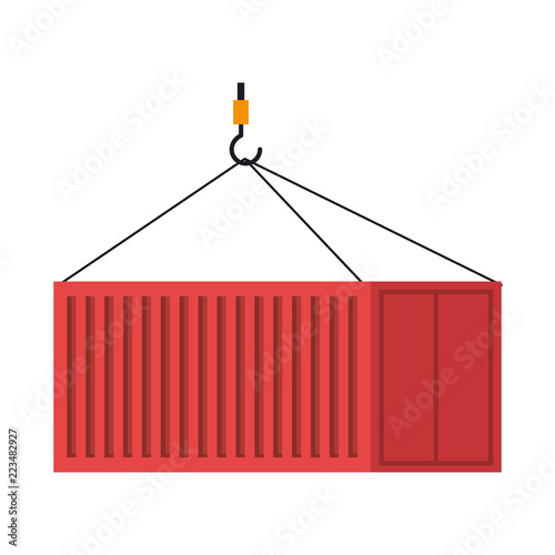 crane hook with container