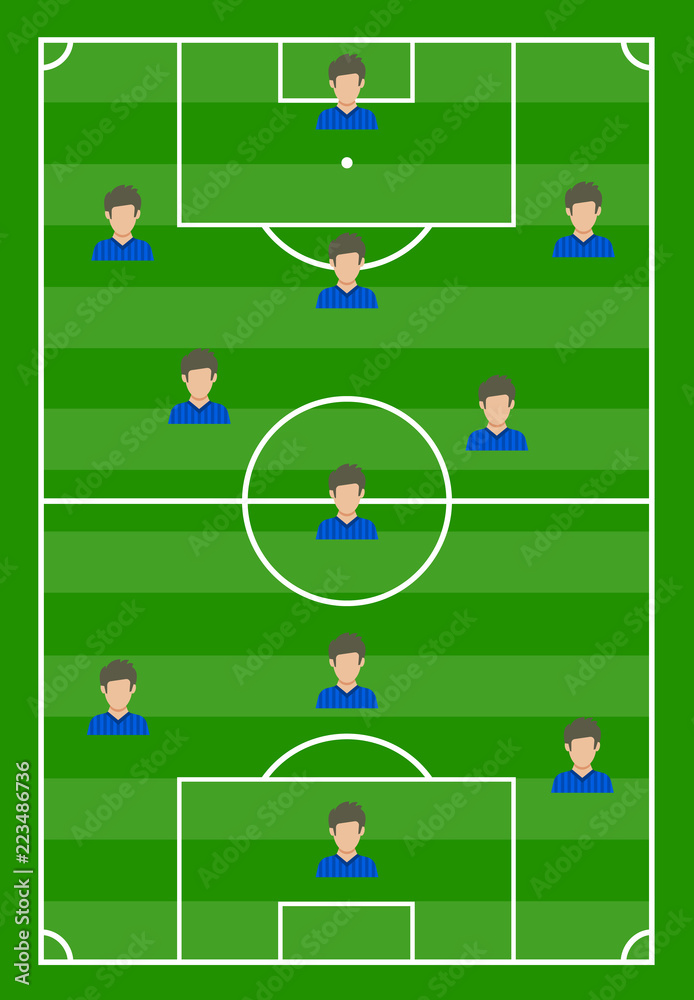Fototapeta premium Football field with green grass