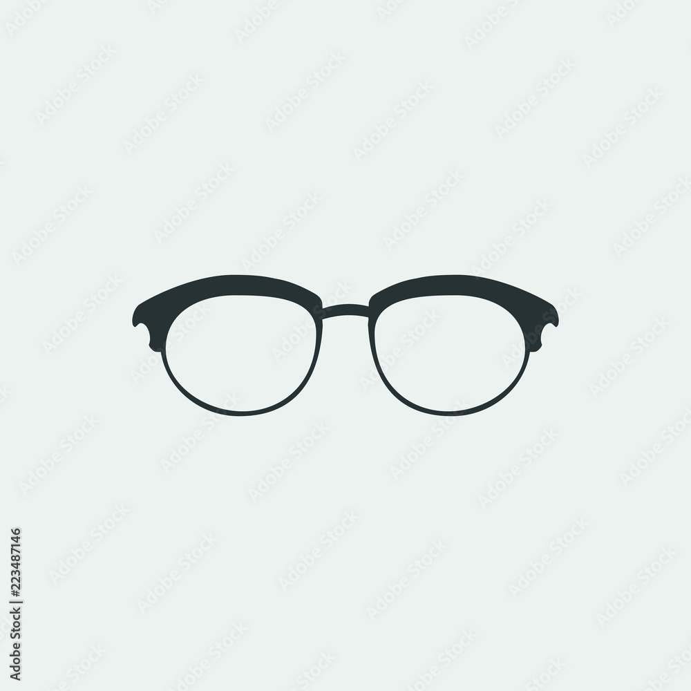 eyeglasses icon, vector illustration. flat icon eyeglasses icon, vector illustration. flat icon