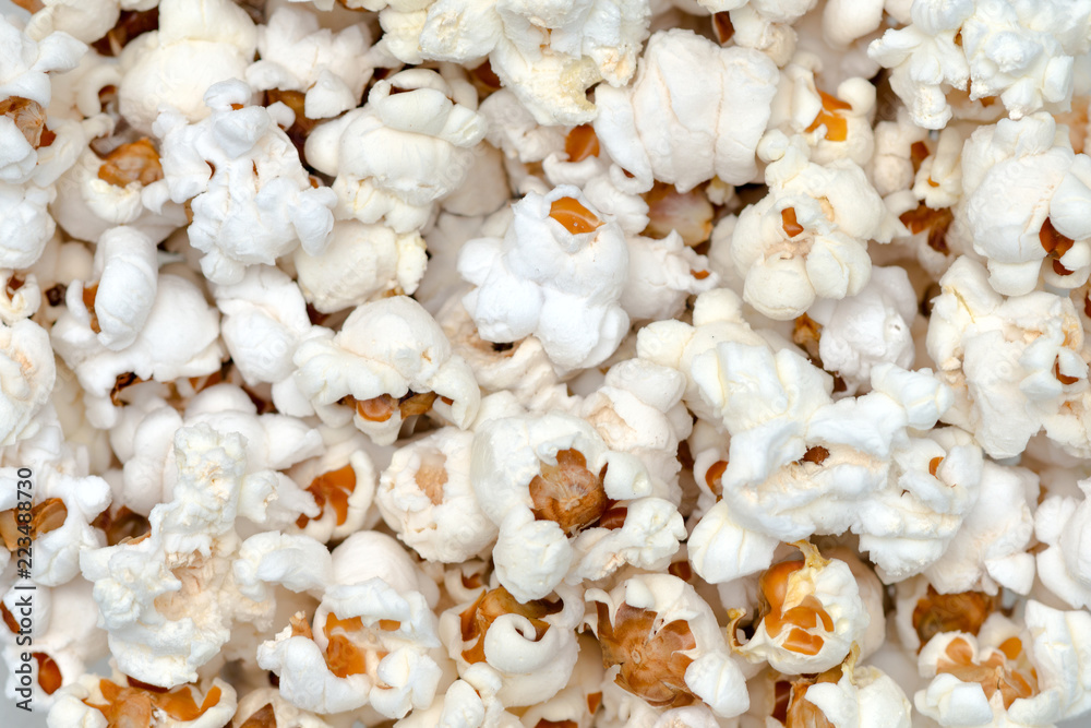close up view of white pop corn texture close up view of white pop corn texture