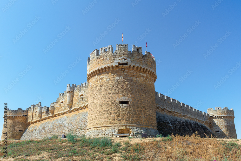 Castle of Grajal de Campos in Leon province, Spain