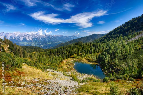 Untersee at Reiteralm with Dachstein as the background