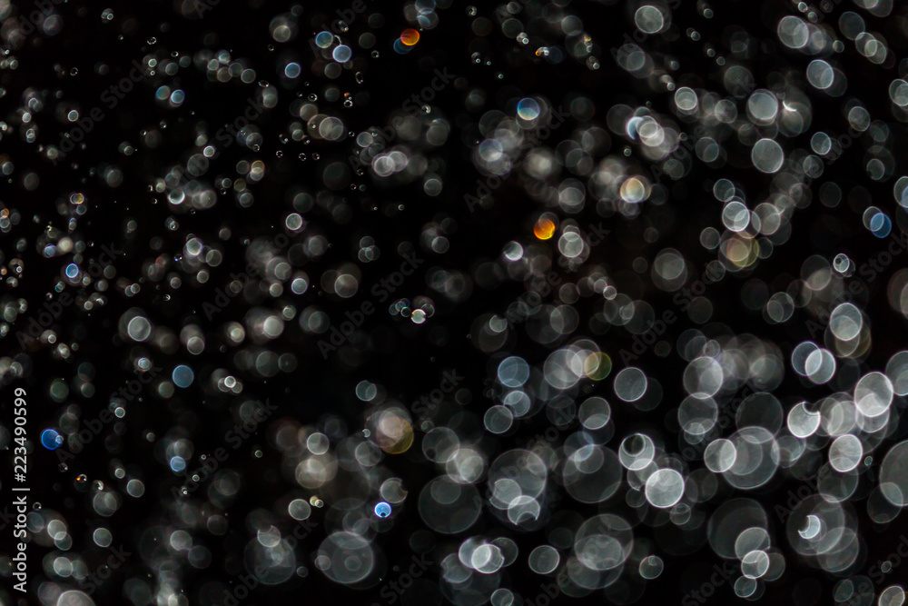 Black bokeh of water fly and lights Black bokeh of water fly and lights