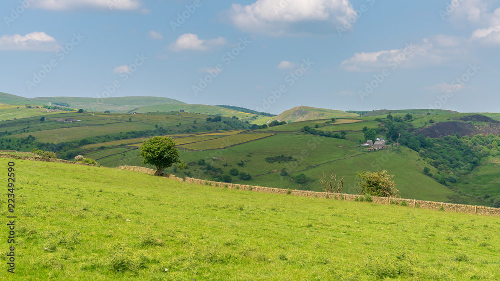 Peak District landscape near Hollinsclough in the East Midlands, Derbyshire, England, UK