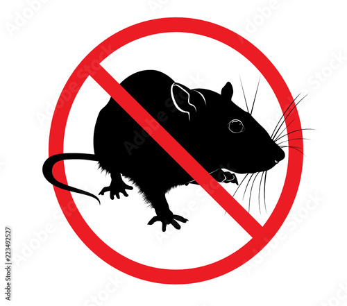 The prohibition sign of the rat