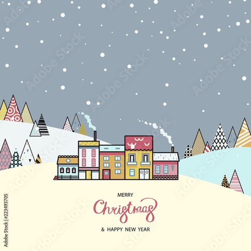 Merry Christmas and Happy New Year card.