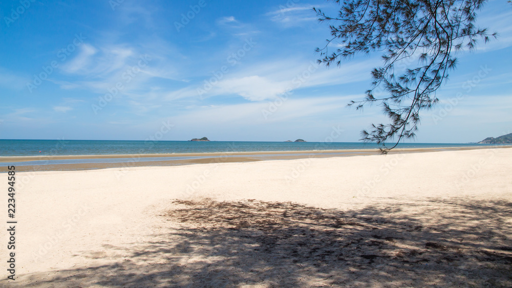 Beach blue sea with waves and clear blue sky with cloud,ocean,wave,sea,beach Beach blue sea with waves and clear blue sky with cloud,ocean,wave,sea,beach