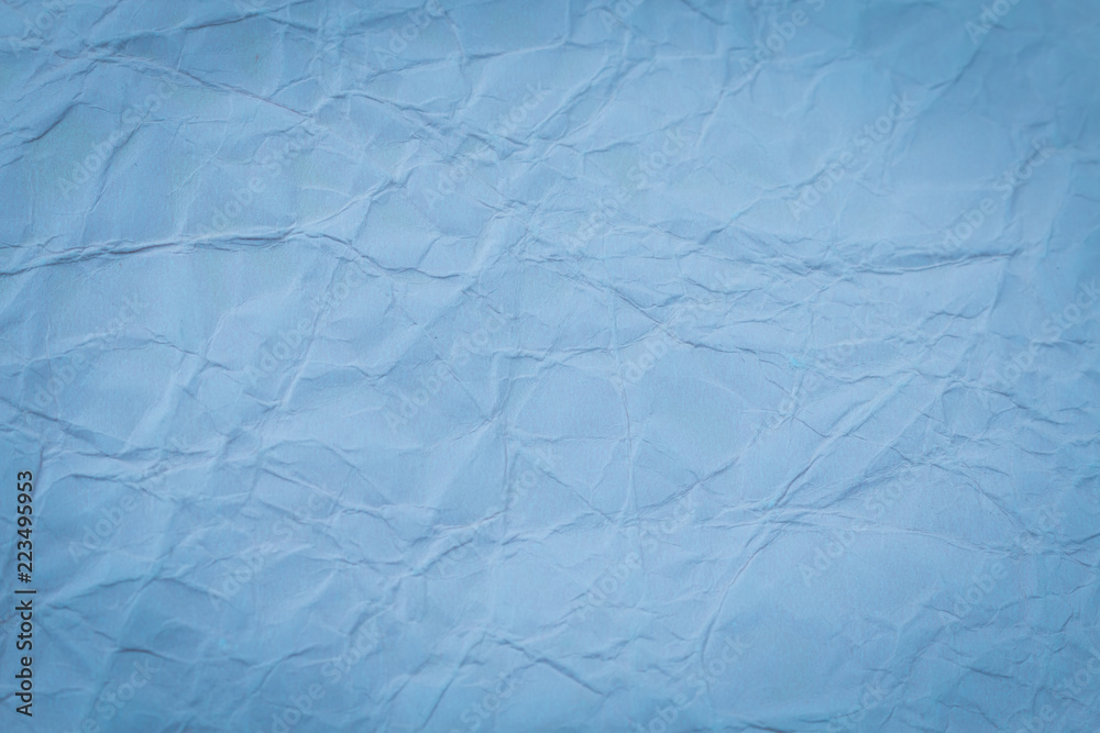 Obraz premium Blue crumpled paper