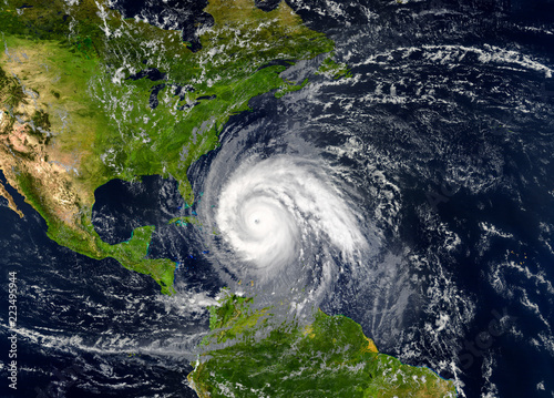 tropical hurricane approaching the USA.Elements of this image are furnished by NASA. photo