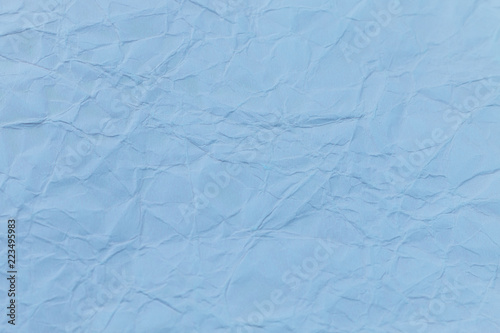 Blue crumpled paper