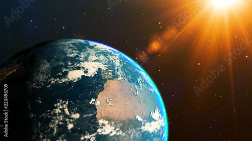 Fototapeta Naklejka Na Ścianę i Meble -  View of Earth from space