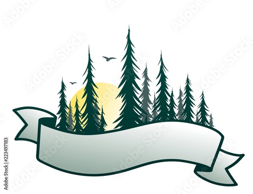 Green forest symbol.