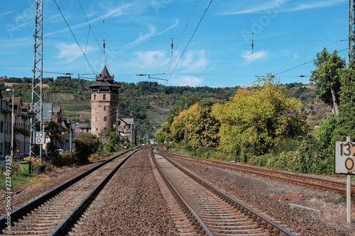 Gleisanlage in Oberwesel am Rhein