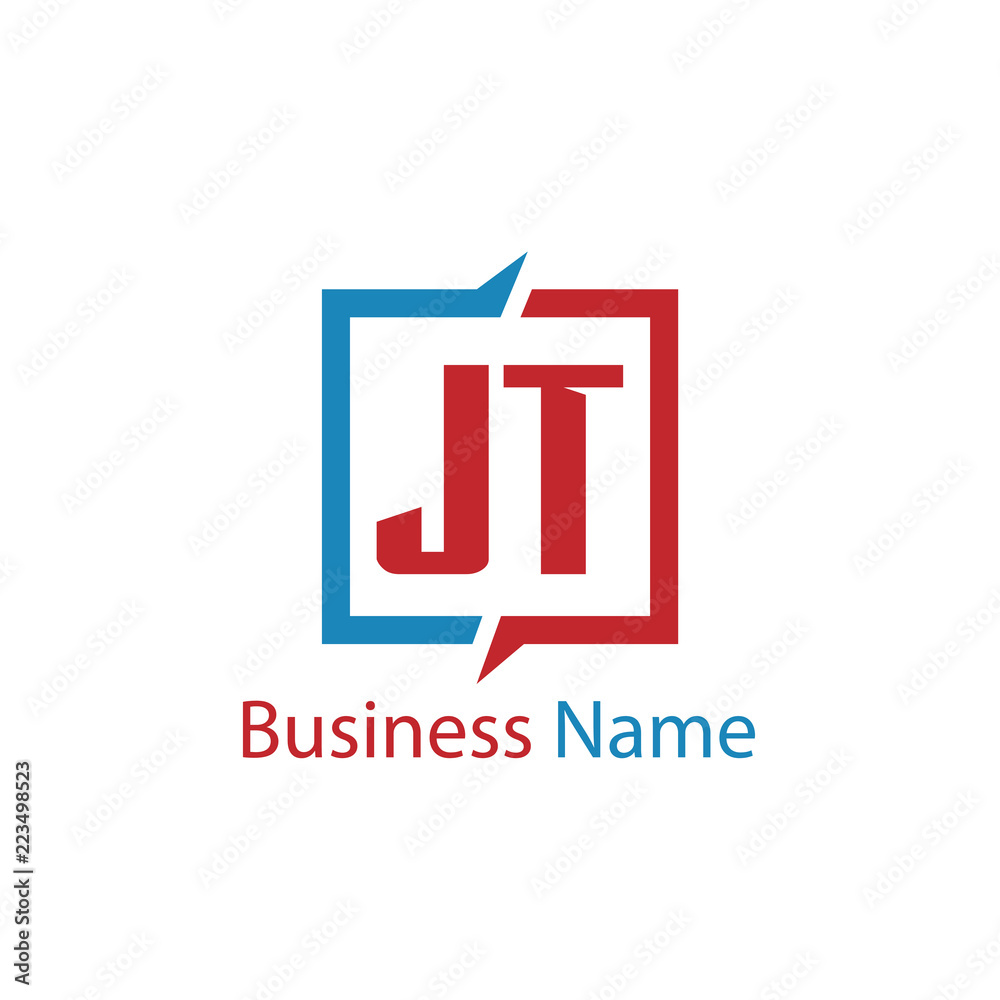 Initial Letter JT Logo Template Design Initial Letter JT Logo Template Design