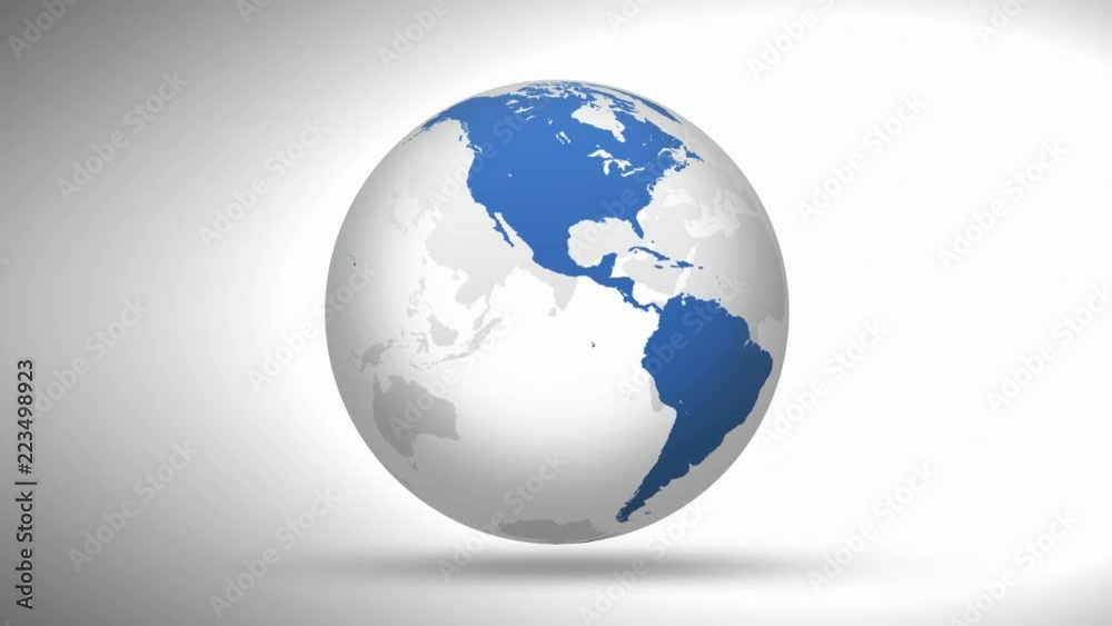 3d blue globe earth animation 3d blue globe earth animation
